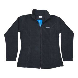 Columbia Womens Mount Cannon Fleece Jacket Black XL Regular Fit Full Zip